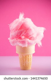 Cotton Candy In An Ice Cream Cone