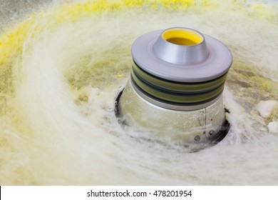 Cotton Candy Machine Spinning Bright Yellow