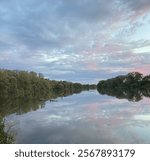 Cotton candy sky on the millpond