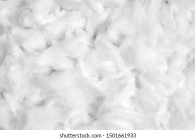 Cotton fiber texture background, white fluffy natural material