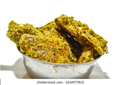 Cotton Seed Oil Cake On White Background,khal,cotton Seeds Oil Cake 