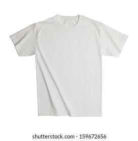 Cotton Shirt with Copy Space Isolated on White Background.