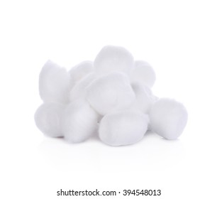 Cotton Wool On White Background
