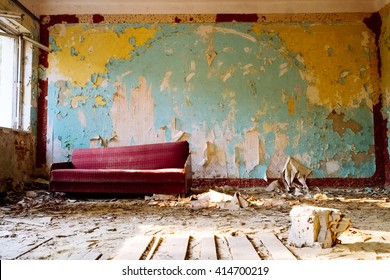 Couch In Abandoned Room