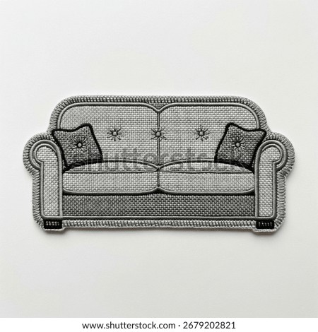Couch Patch on a gray background
