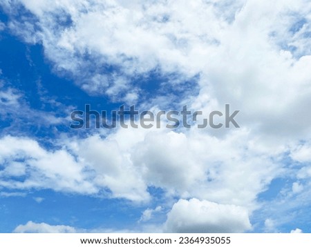 could and blue sky background.