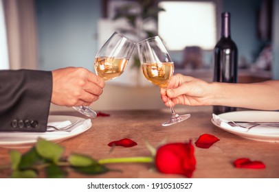Could enjoying a romantic dinner date toasting glass of wine 