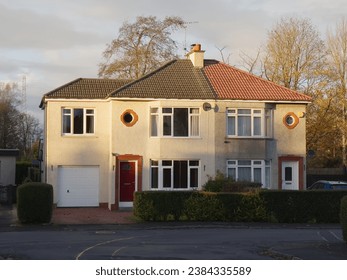 Council house in rural village at sunset - Powered by Shutterstock