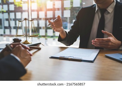 counseling lawyer business lawyers working about legal legislation in the courtroom to help their customer