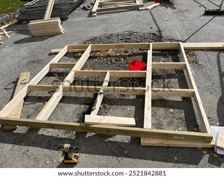 Counstruction with tools, morning carpentry