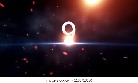Countdown Animation 1 10 Explosion Fire Stock Photo 1108713350 ...