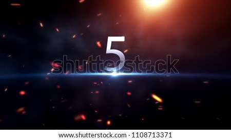 Countdown animation from 1 to 10 with explosion fire burning effect background. Stock. Sparkling numbers countdown from 10 to 0 made with sparklers