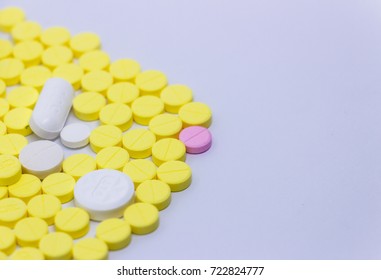 Counterfeit Drugs, Drug Prescription For Treatment Medication On White Background