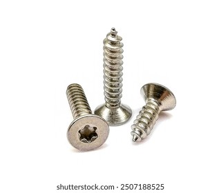 Countersunk head stainless steel six lobe screw