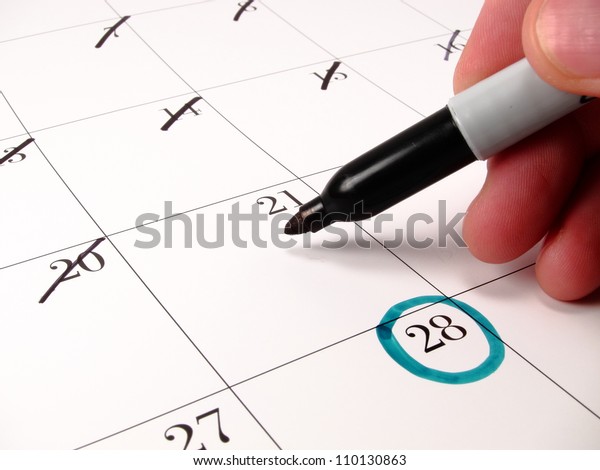 Counting Down Days Calendar Stock Photo (Edit Now) 110130863