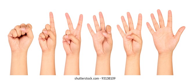 Hand Counting Collection Stock Photo (Edit Now) 120127576