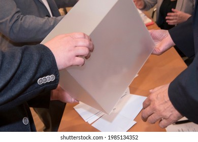 The Counting Of Paper Ballot Votes In A Democratic Election