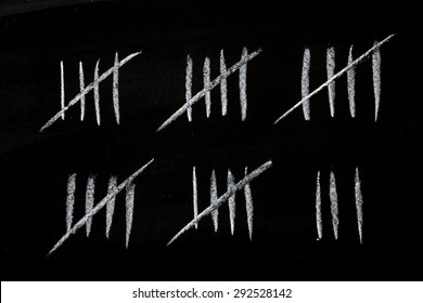 Counting, Tally Chart, Blackboard. - Shutterstock ID 292528142