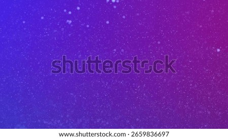 Countless small air bubbles float in water against a vibrant gradient background of purple and blue, creating a dreamy and abstract underwater atmosphere.