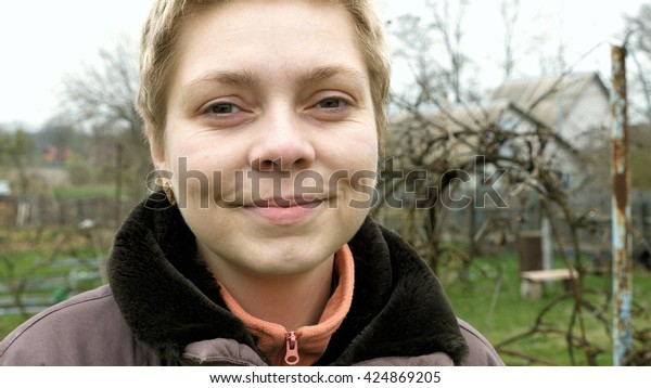 Country Blond Short Hair Girl Portrait Stock Photo Edit Now