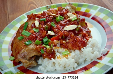 Country Captain - Curried Chicken And Rice Dish,  Popular In  Southern United States.