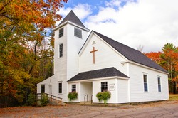 Iglesia De Campo En Nueva Inglaterra