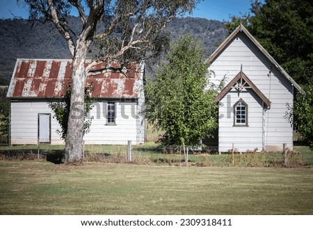 Country church under the Australian sun