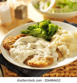 Country Fried Steak With Southern Style Peppered Milk Gravy