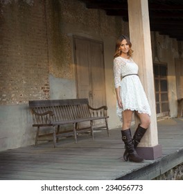 country girl dress and boots