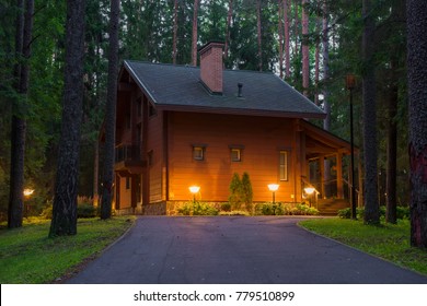 Country House (dacha) In Night