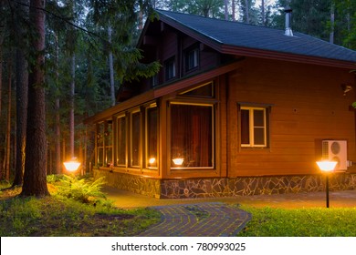 Country House (dacha) In Night