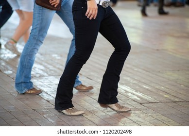 Country Line Dance And Western Boots