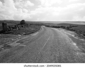  A Country Road In Ireland As Part Of The Landscape Of The Irish Country Side.