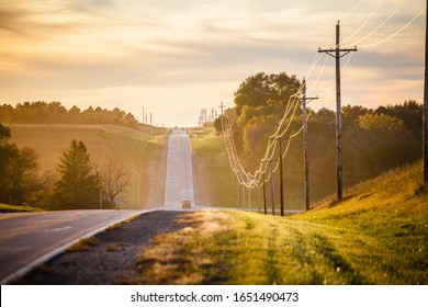 Country Road In The Midwest Nebraska