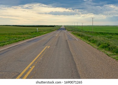 Country Road In Saskatchewan Canada