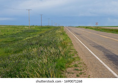 Country Road In Saskatchewan Canada