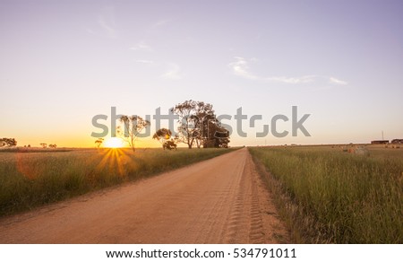 Country Road at Sunset
