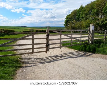 Country Side Carpark Gate Closed Due To Coronavirus Covid-19 Lock Down