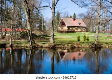 Country Side House And A River