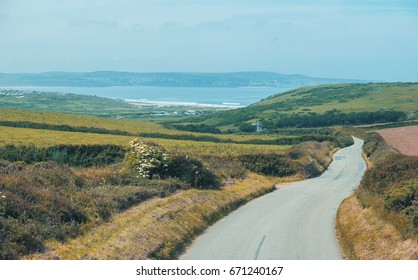 Country Side And Summer Landscape In Cornwall, UK