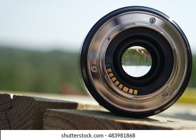 Country Side View Through Camera Lens.