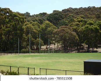 Country Town Footy Oval On A Sunny Day