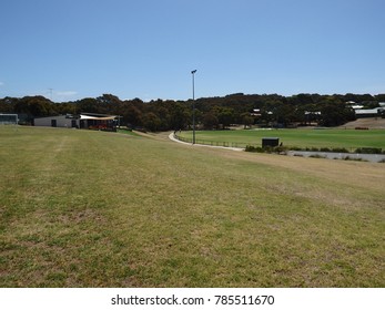 Country Town Footy Oval On A Sunny Day