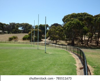 Country Town Footy Oval On A Sunny Day