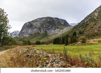 Countryside In Green Norway Mountains Landscape