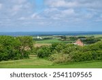 Countryside landscape of north west Jutland in Denmark on a summer day