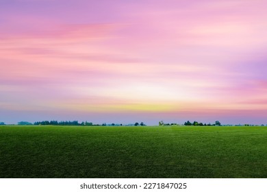 Countryside scenery at twilight sky,  United States.