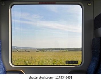 Countryside View From Train Window In Austria