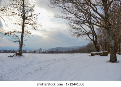 Countryside Winter Landscape At Hrvatsko Zagorje, Croatia