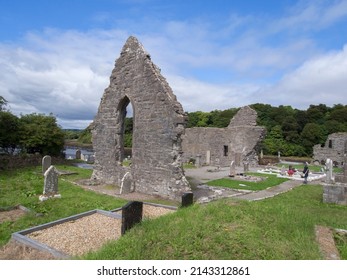 COUNTY DONEGAL, IRELAND - AUGUST 13th 2018: Donegal Abbey on a lovely summers day.